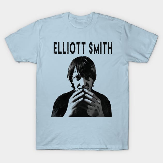 Vintage Styled Fan Art Design - Elliott Smith T-Shirt by Moulezitouna